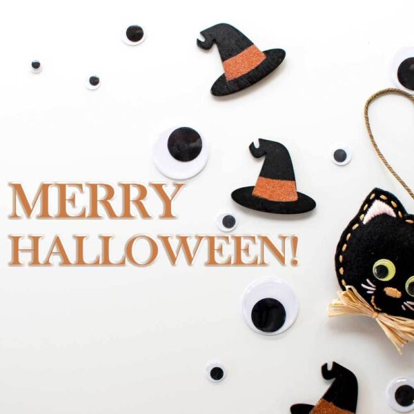 Красивая открытка "Merry Halloween!"